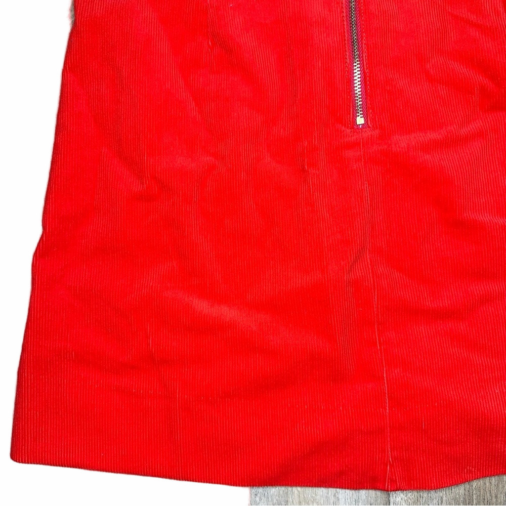 NWT J. Crew Mini Skirt Corduroy Sunset Red Gold 100% Cotton Size 4 - Picture 3 of 13